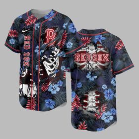 Boston Red Sox x Skeleton Baseball Jersey PVT010