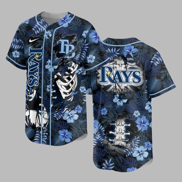 Tampa Bay Rays x Skeleton Baseball Jersey PVT010