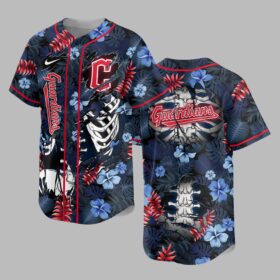 Cleveland Guardians x Skeleton Baseball Jersey PVT010