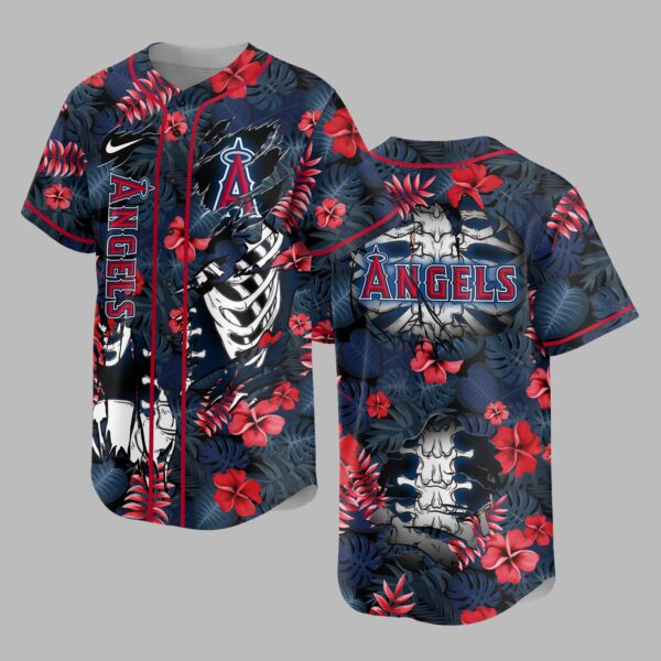 Los Angeles Angels x Skeleton Baseball Jersey PVT010