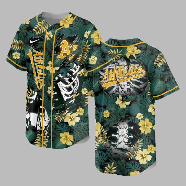 Oakland Athletics x Skeleton Baseball Jersey PVT010