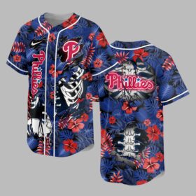 Philadelphia Phillies x Skeleton Baseball Jersey PVT010