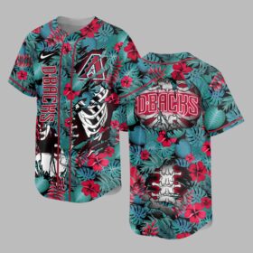 Arizona Diamondbacks x Skeleton Baseball Jersey PVT010