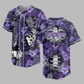 Colorado Rockies x Skeleton Baseball Jersey PVT010