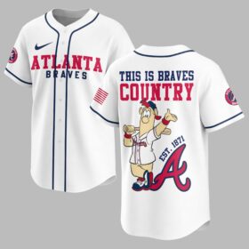 Atlanta Braves Classic Mascot Baseball Jersey LT0009
