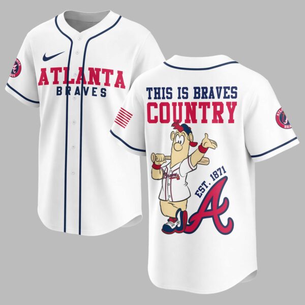 Atlanta Braves Classic Mascot Baseball Jersey LT0009