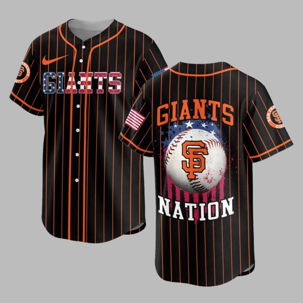San Francisco Giants USA Flag Edition Premium Baseball Jersey PH00007