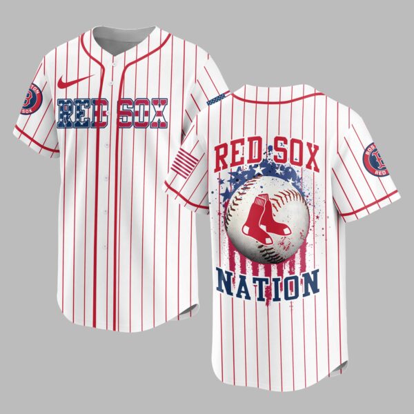Boston Red Sox USA Flag Edition Premium Baseball Jersey PH00007