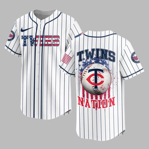 Minnesota Twins USA Flag Edition Premium Baseball Jersey PH00007
