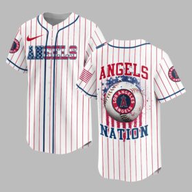 Los Angeles Angels USA Flag Edition Premium Baseball Jersey PH00007