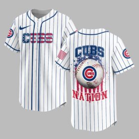 Chicago Cubs USA Flag Edition Premium Baseball Jersey PH00007