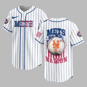 New York Mets USA Flag Edition Premium Baseball Jersey PH00007