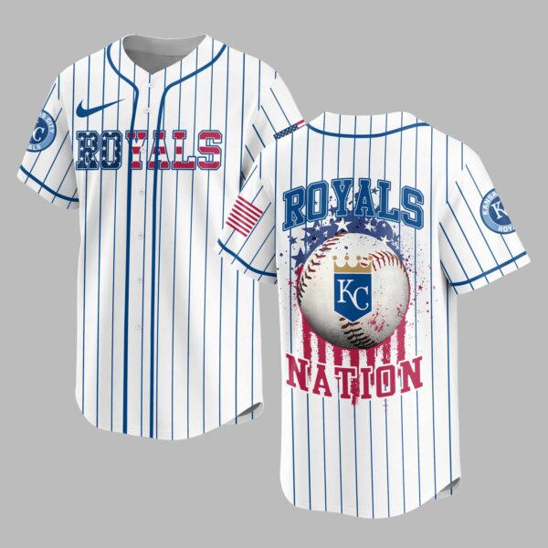 Kansas City Royals USA Flag Edition Premium Baseball Jersey PH00007