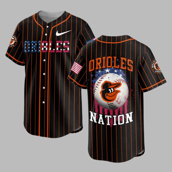 Baltimore Orioles USA Flag Edition Premium Baseball Jersey PH00007
